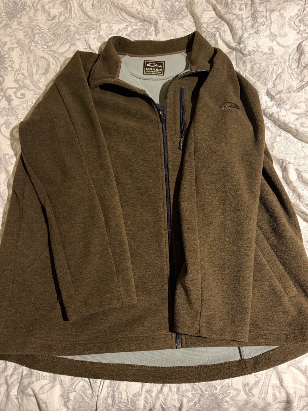 Drake Olive Green Full-Zip Performance Jacket